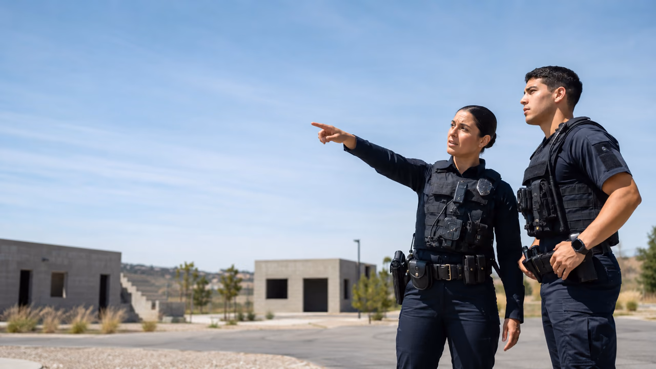 Patrol officers in training for the Essentials leadership course
